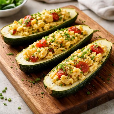 Gourds with scrambled eggs
