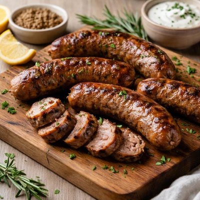 Gourmet lamb sausage