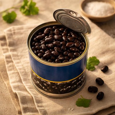 Goya black beans in a can