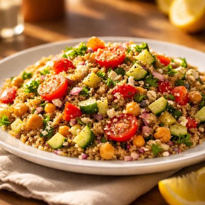 Grain salad with vegetables