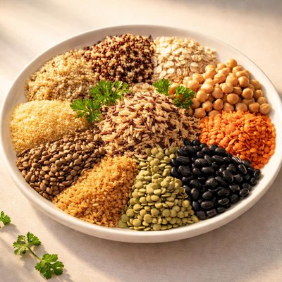 Grains and legumes