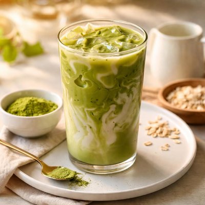 Grande iced matcha latte oatmilk