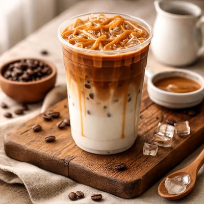 Grande iced sugarfree carmel macchiato