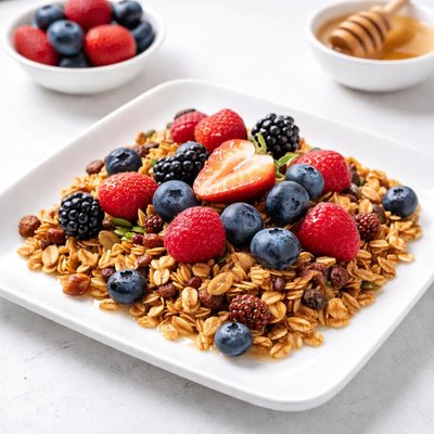 Granola with berries