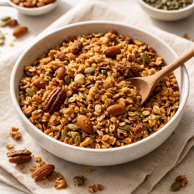 Granola with nuts and seeds