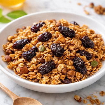 Granola with raisins