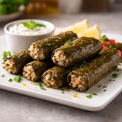 Grape leaves with rice