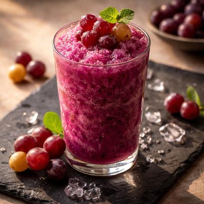 Grape slushy less sugar