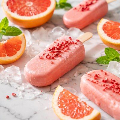 Grapefruit ice-cream bar