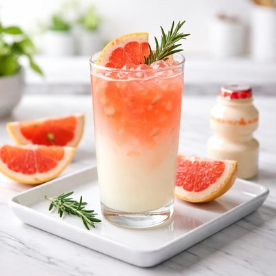 Grapefruit yakult drink