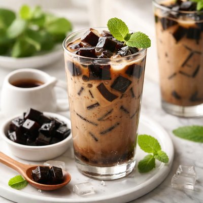 Grass jelly drink