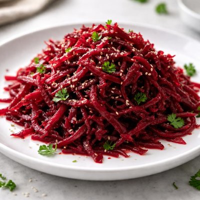 Grated beetroot