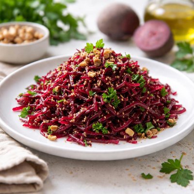 Grated beetroot salad