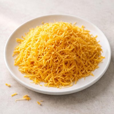 Grated cheddar cheeese