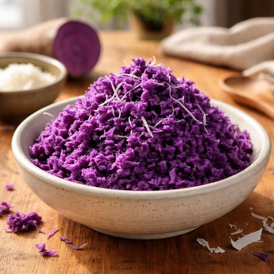 Grated purple yam