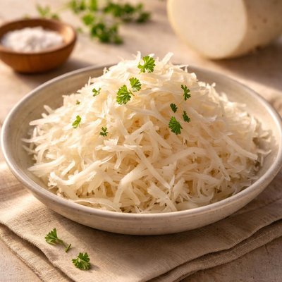 Grated white vegetable