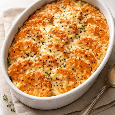 Gratin sweet potatoes