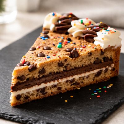 Great american cookies cake slice