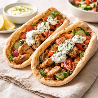 Greek chicken gyros