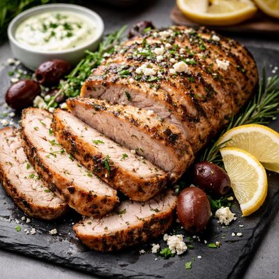 Greek marinated pork loin
