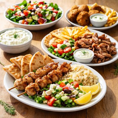 Greek restaurant meal