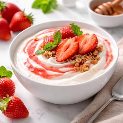 Greek strawberry yogurt