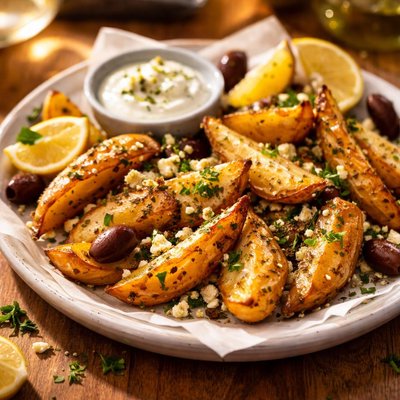 Greek wedge potatoes