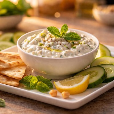 Greek yoghurt and mint dip