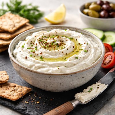 Greek yoghurt cream cheese spread