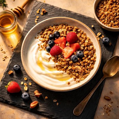 Greek yogurt and granola
