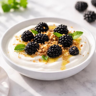 Greek yogurt black berry