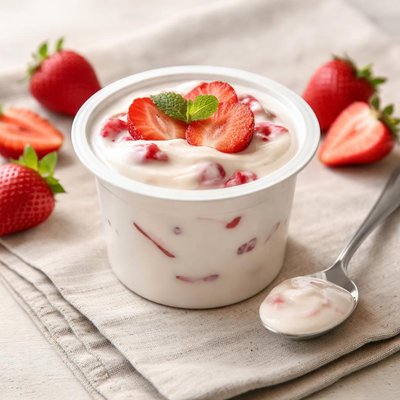 Greek yogurt oghurt strawberry