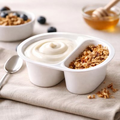 Greek yogurt split pot
