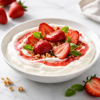 Greek yogurt strawberry