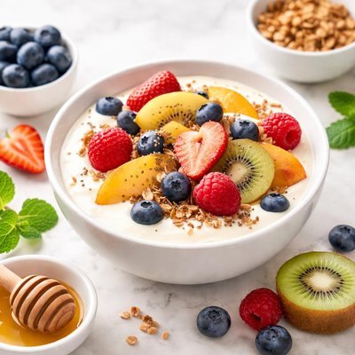 Greek yogurt with fruits