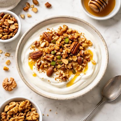 Greek yogurt with nuts