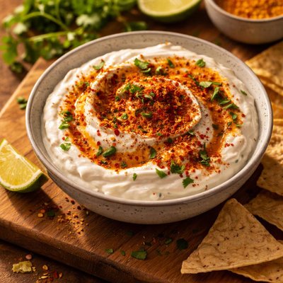 Greek yogurt with taco seasoning