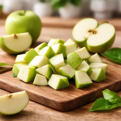 Green apple pieces