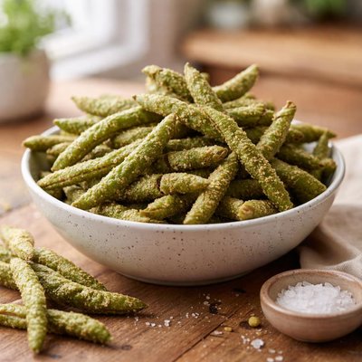 Green bean crisps