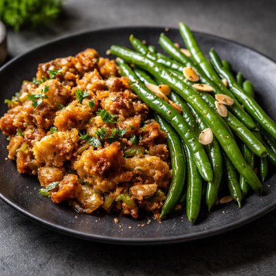 Green beans and stuffing