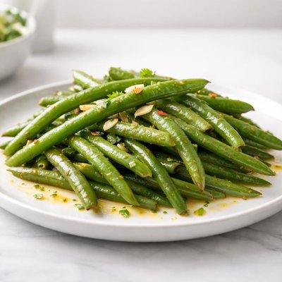 Green beans in olive oil