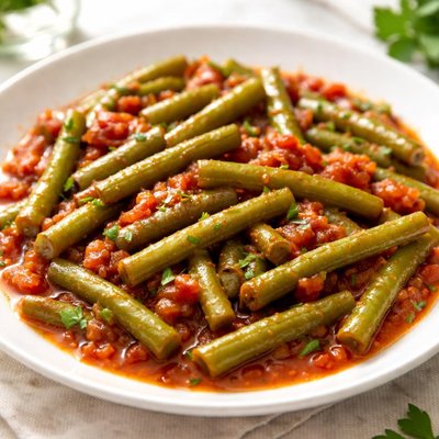 Green beans in tomato sauce