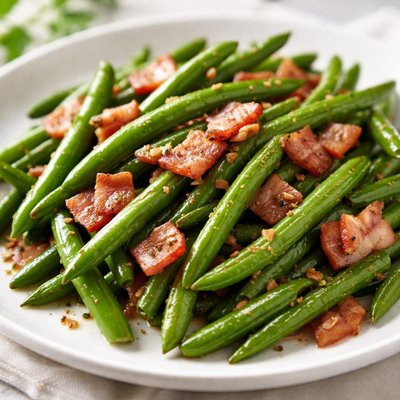 Green beans with bacon