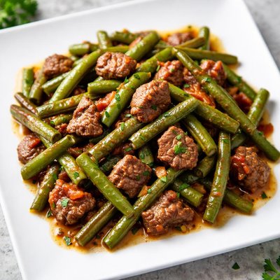 Green beans with meat