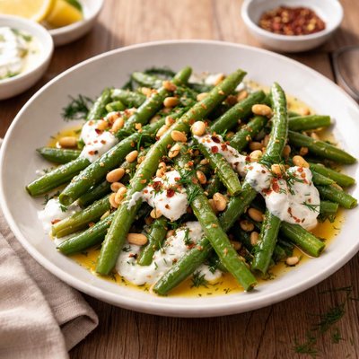 Green beans with yougert