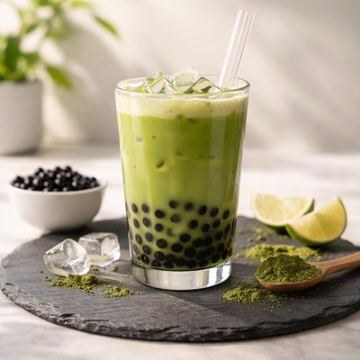 Green bubble tea