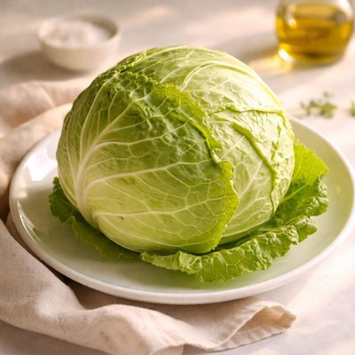 Green cabbage raw
