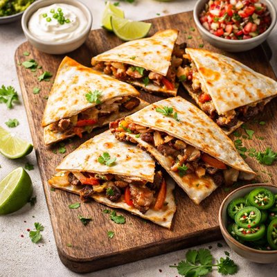 Green chef steak quesadilla