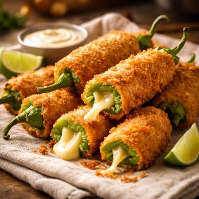 Green chili dynamite with cheese