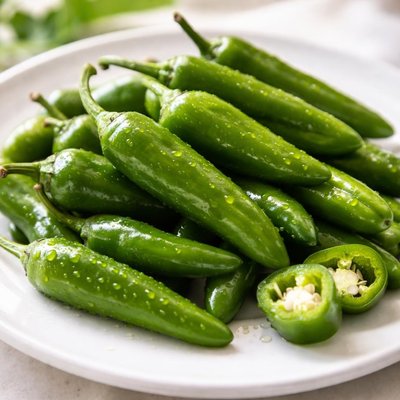 Green chili peppers